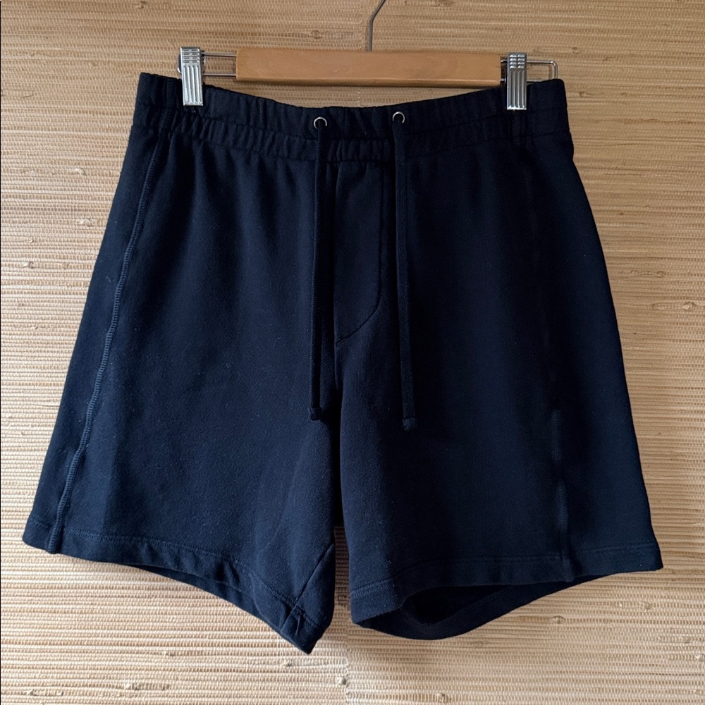 James Perse Black Cotton Athletic Shorts